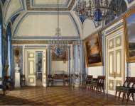 Hau Edward Petrovich Interiors of the Winter Palace. The Antechamber of Tsesarevich Alexander Nikolayevich - Hermitage